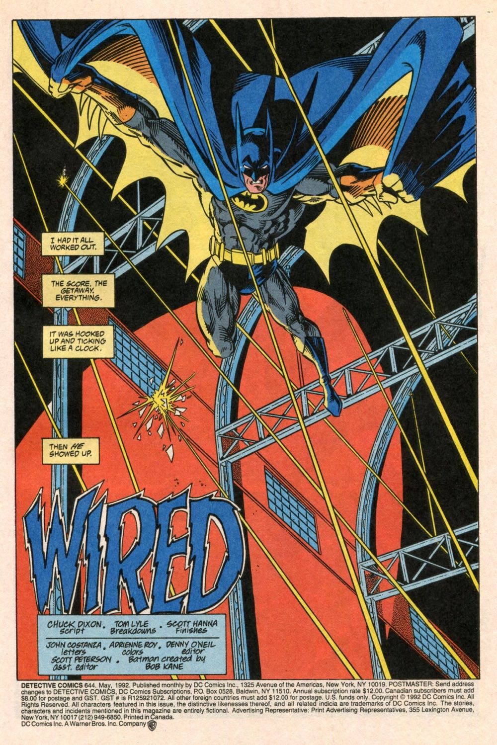 Detective Comics, Vol. 1 - DC (644 - May 1992) comic book collectible [Barcode 070989304659] - Main Image 2