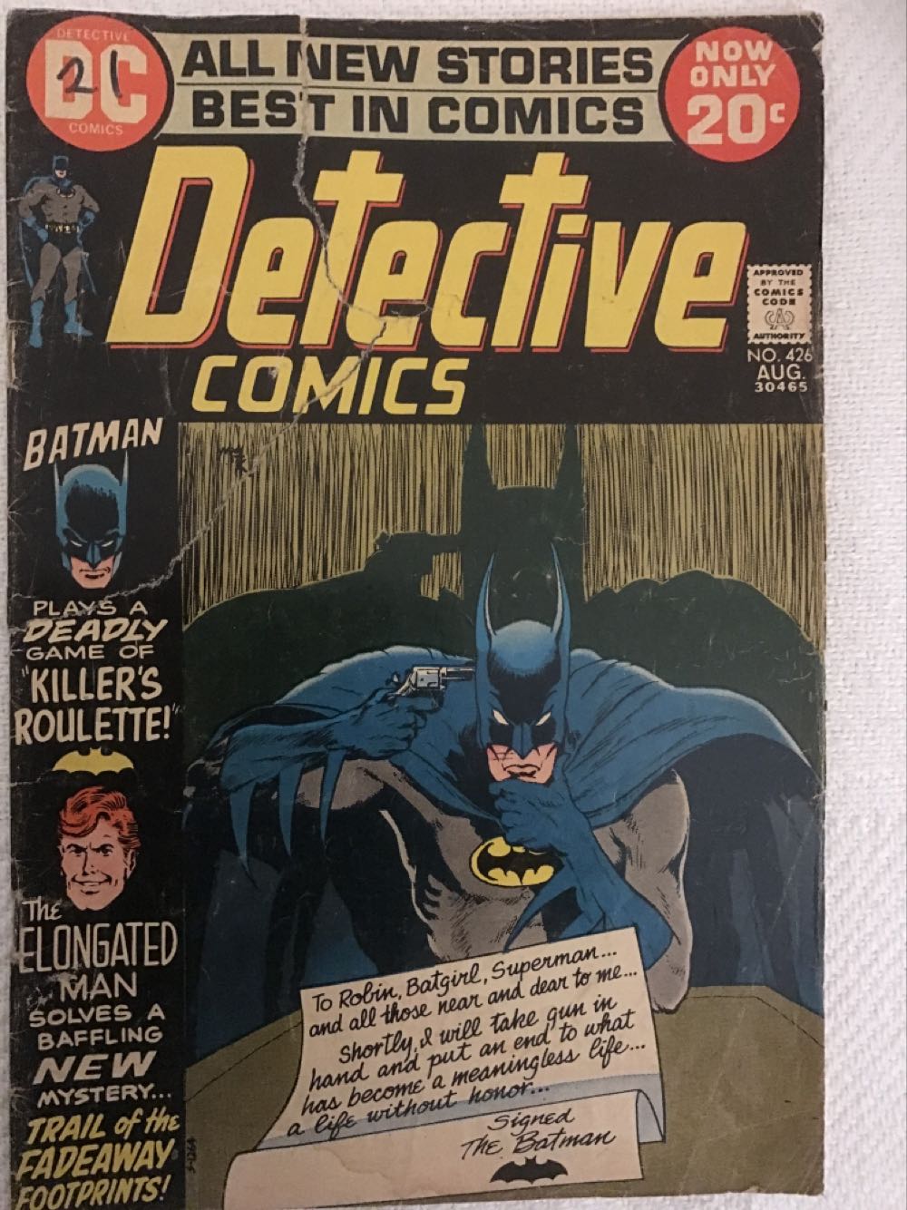 Detective Comics - DC (Detective Comics) (426 - Aug 1972) comic book collectible [Barcode 761941200194] - Main Image 2
