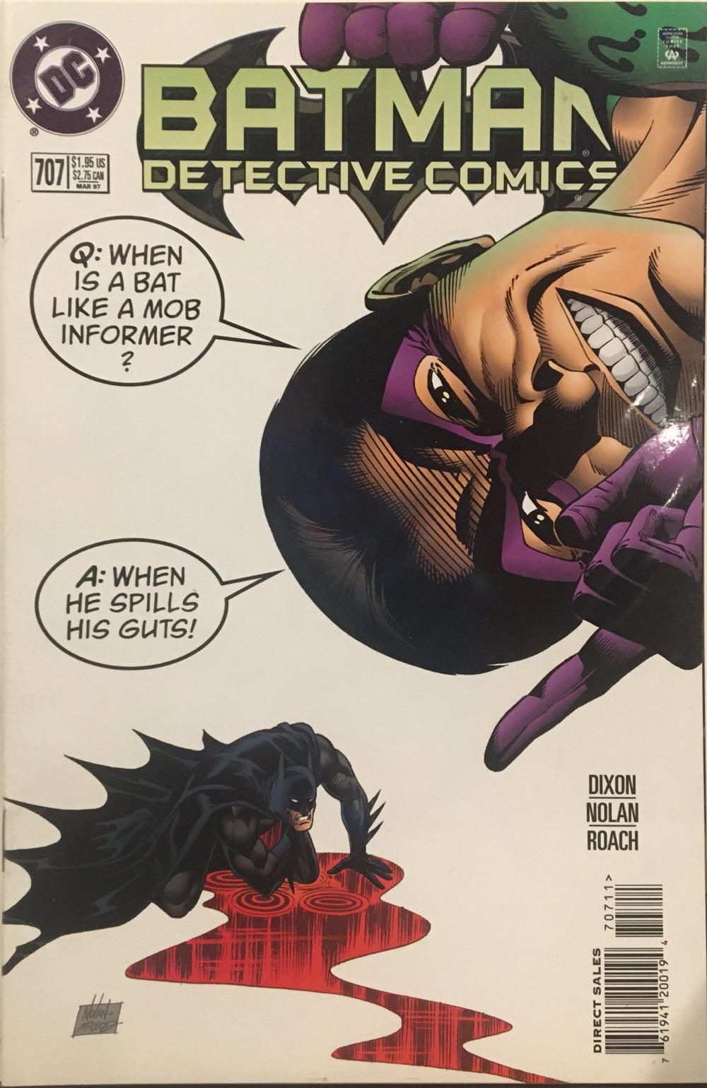 Detective Comics - DC (707 - Mar 1997) comic book collectible [Barcode 76194120019470711] - Main Image 2