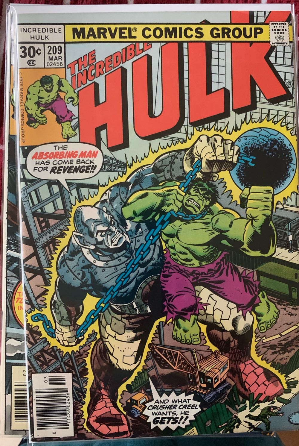 Incredible Hulk, The - Marvel Comics Group (209 - Mar 1977) comic book collectible [Barcode 9780785107903] - Main Image 3