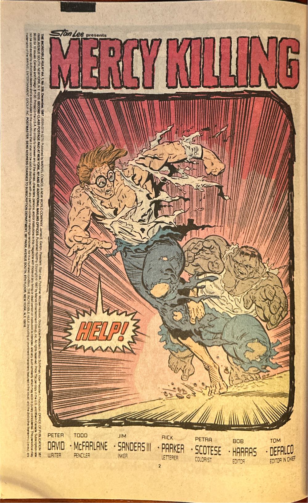 The Incredible Hulk 338 2C - Marvel Comics Group (338 - Dec 1987) comic book collectible [Barcode 9780785107903] - Main Image 3