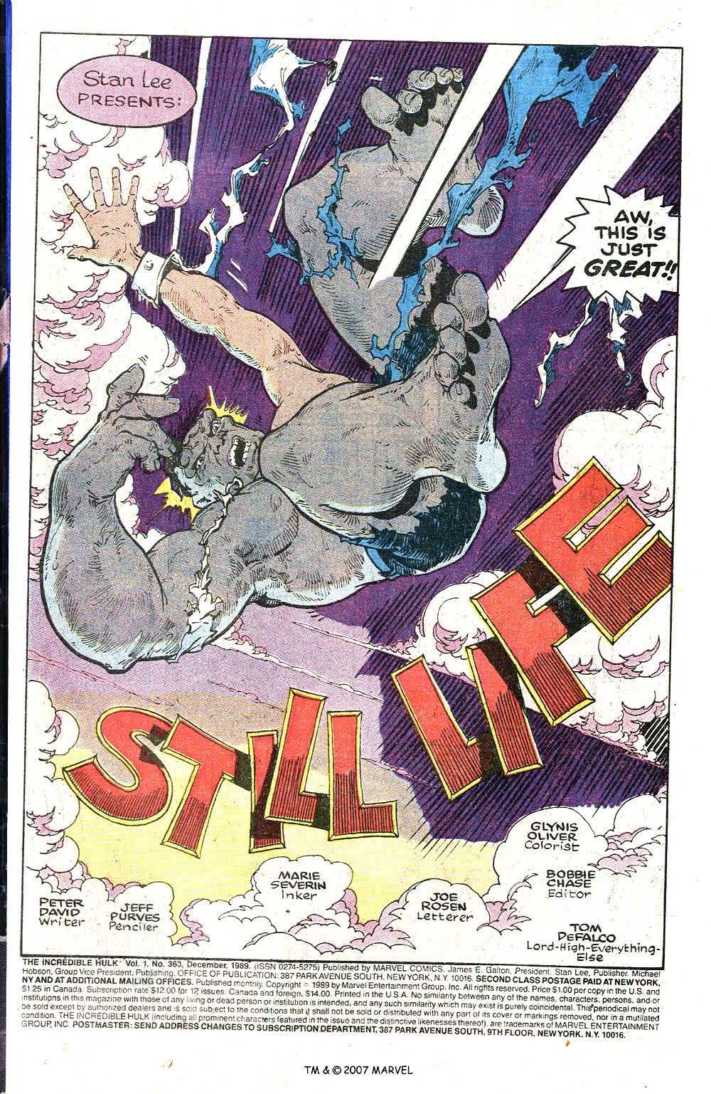 Incredible Hulk - Marvel Comics (363 - Dec 1989) comic book collectible [Barcode 9780785107903] - Main Image 4