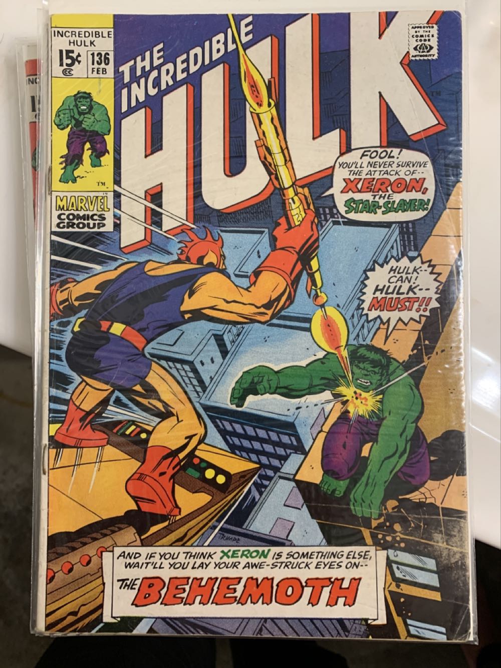 Incredible Hulk(1971), The - Marvel (136 - Feb 1971) comic book collectible [Barcode 9780785107903] - Main Image 2