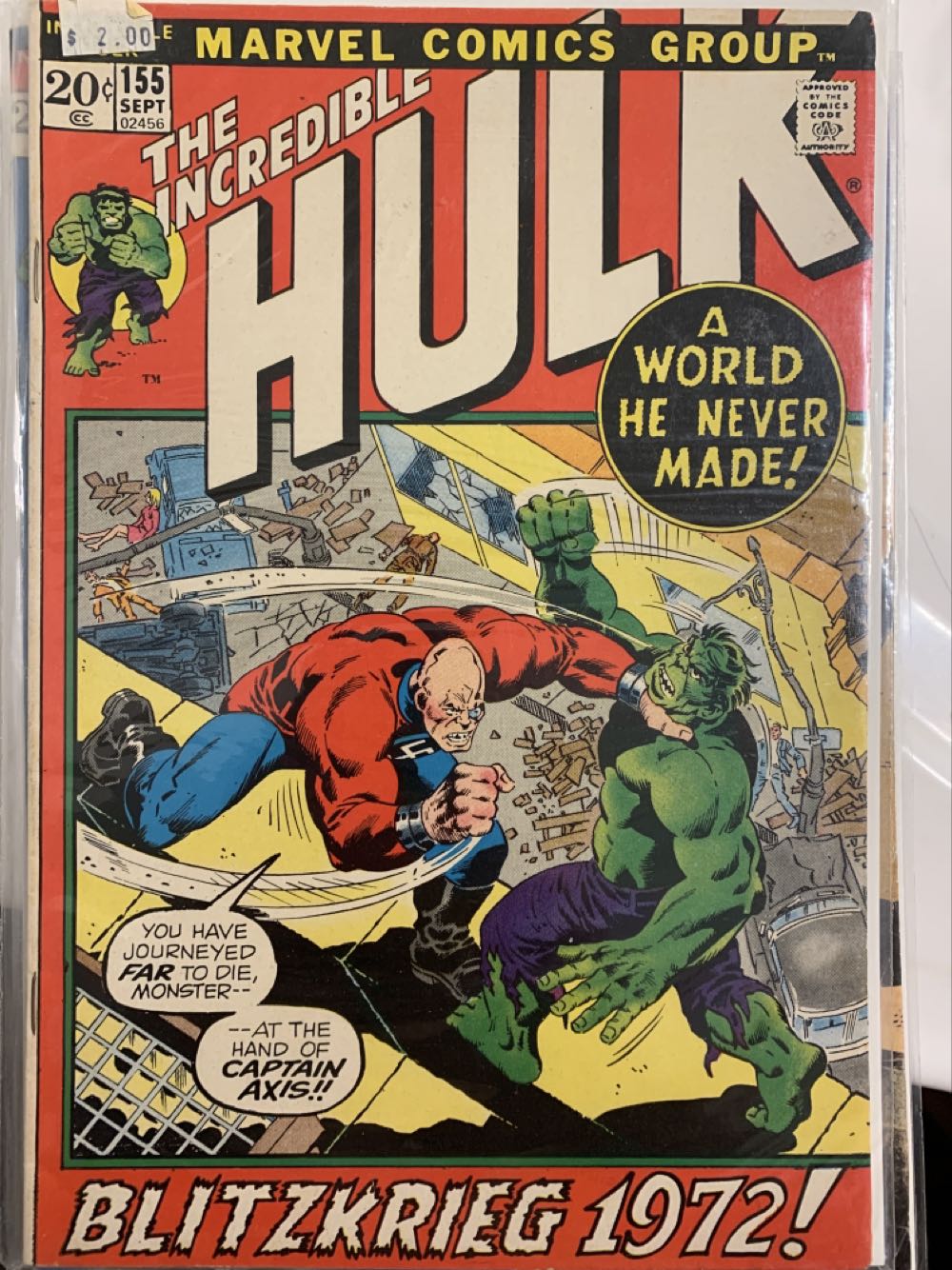 Incredible Hulk, The - Marvel Comics Group (155 - Sep 1972) comic book collectible [Barcode 9780785107903] - Main Image 2