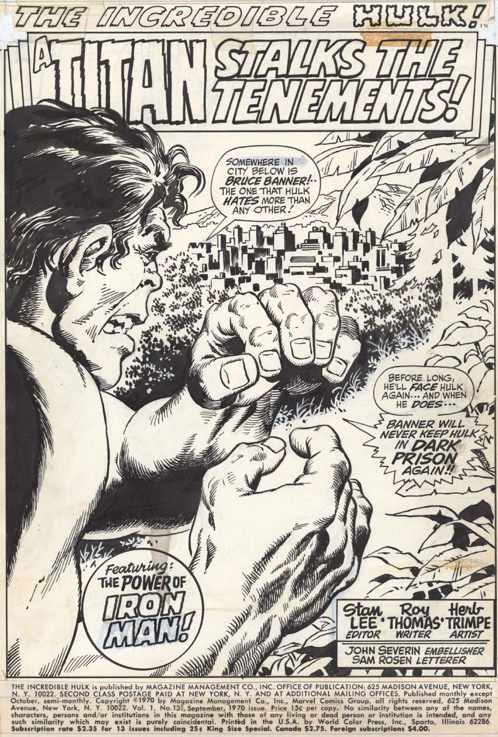 Incredible Hulk, The - Marvel Comics Group (131 - Sep 1970) comic book collectible [Barcode 9780785107903] - Main Image 4