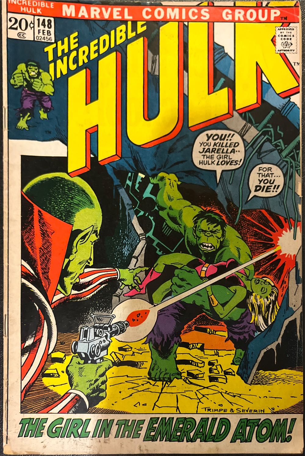 The Incredible Hulk 148 - Marvel Comics (148 - Feb 1972) comic book collectible - Main Image 2