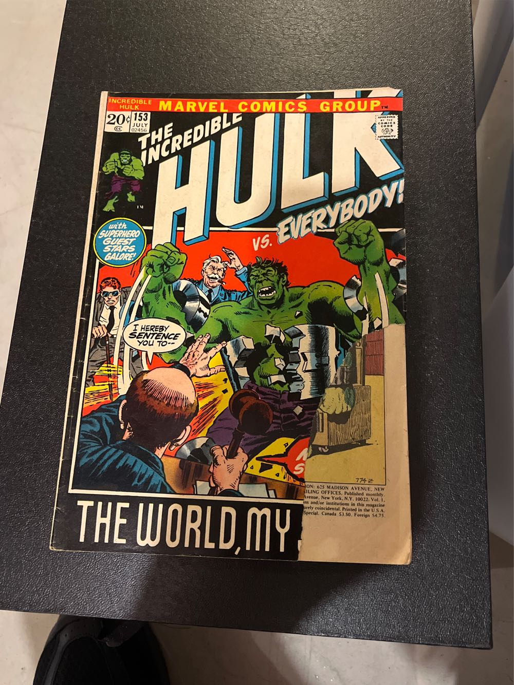 The Incredible Hulk - Marvel Comic Group (153 - 07/1972) comic book collectible - Main Image 2