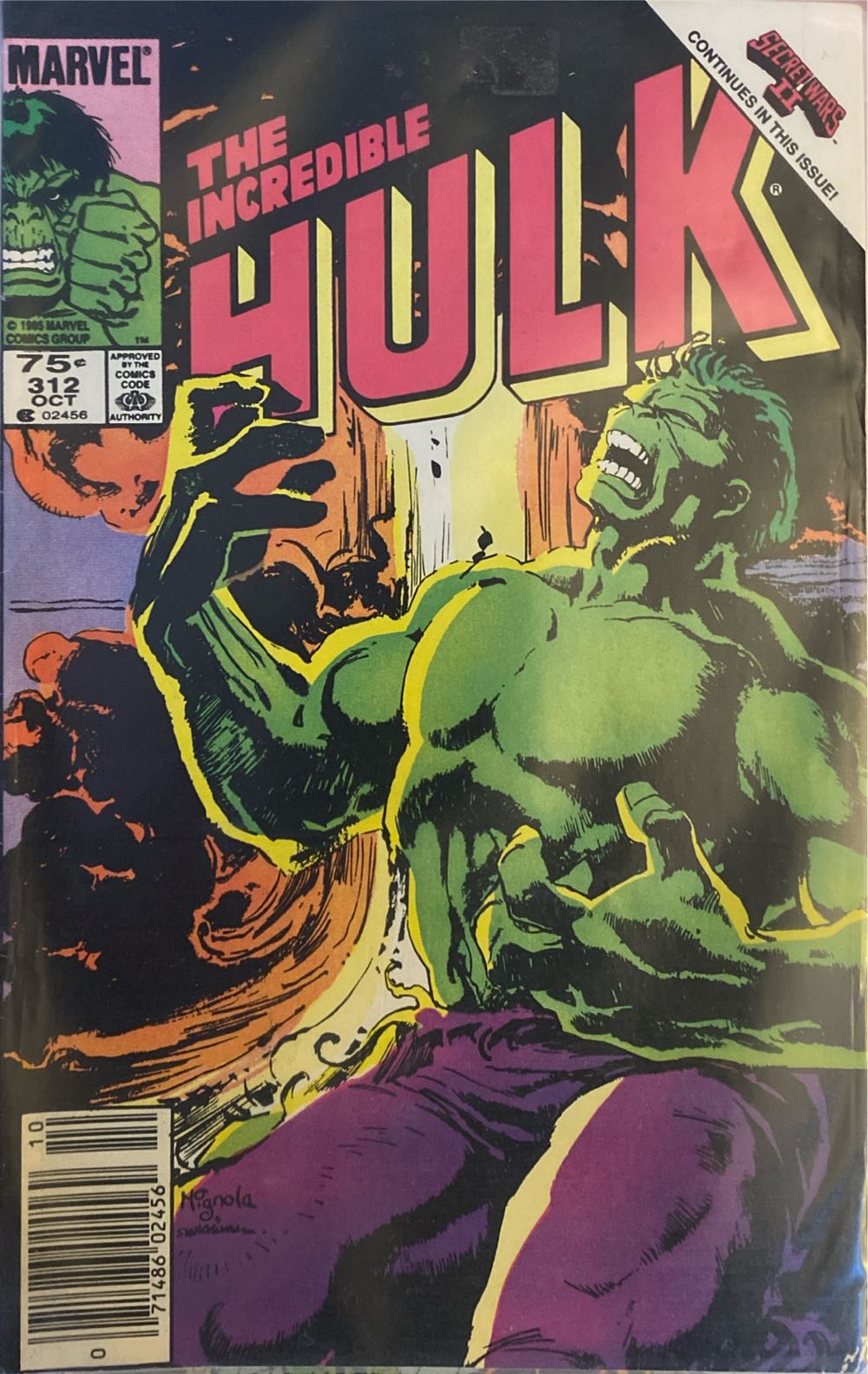 The Incredible Hulk - Marvel (312 - Oct 1985) comic book collectible [Barcode 07148602456910] - Main Image 2