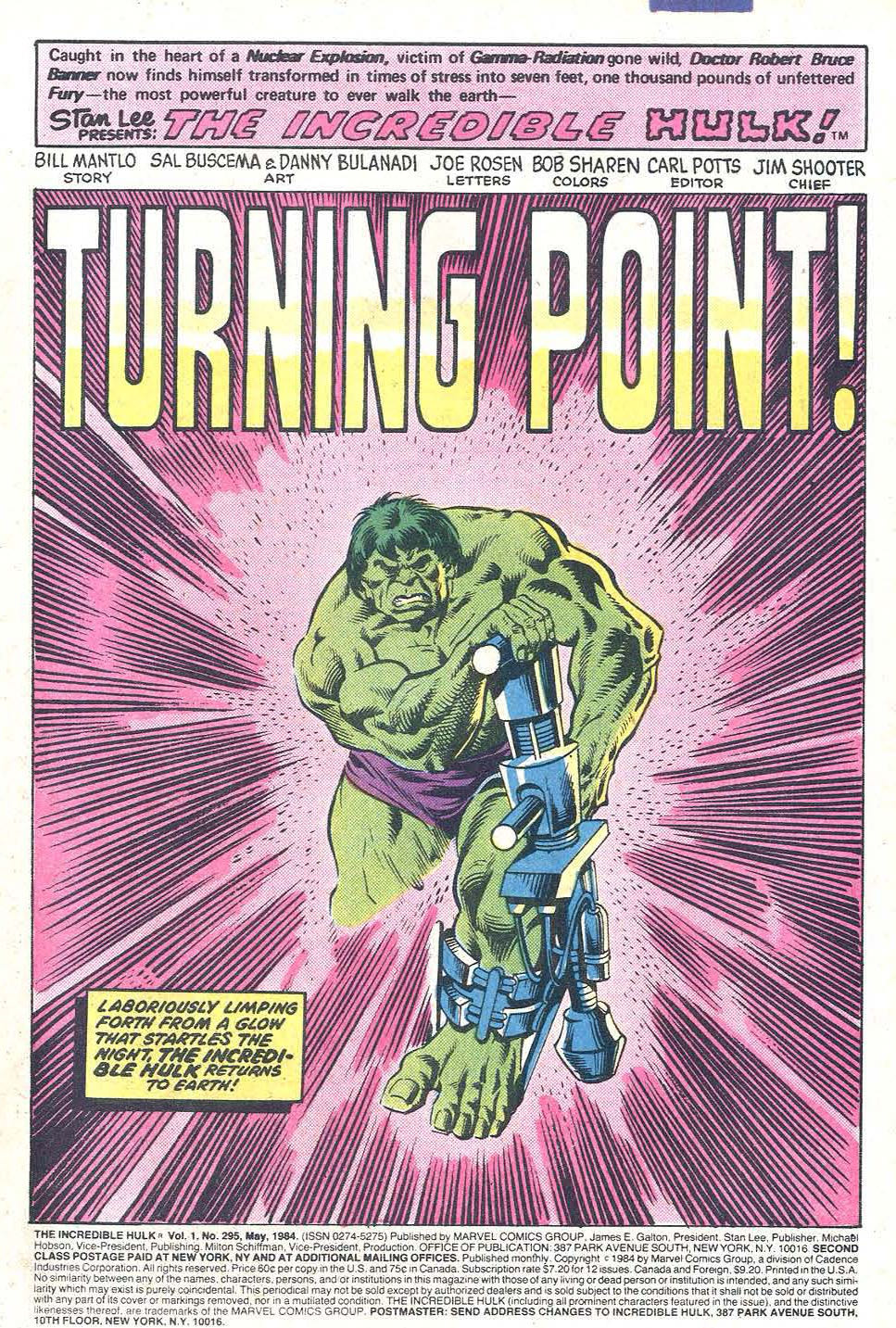 Incredible Hulk, The - Marvel Comics (295 - May 1984) comic book collectible [Barcode 07148602456982] - Main Image 3