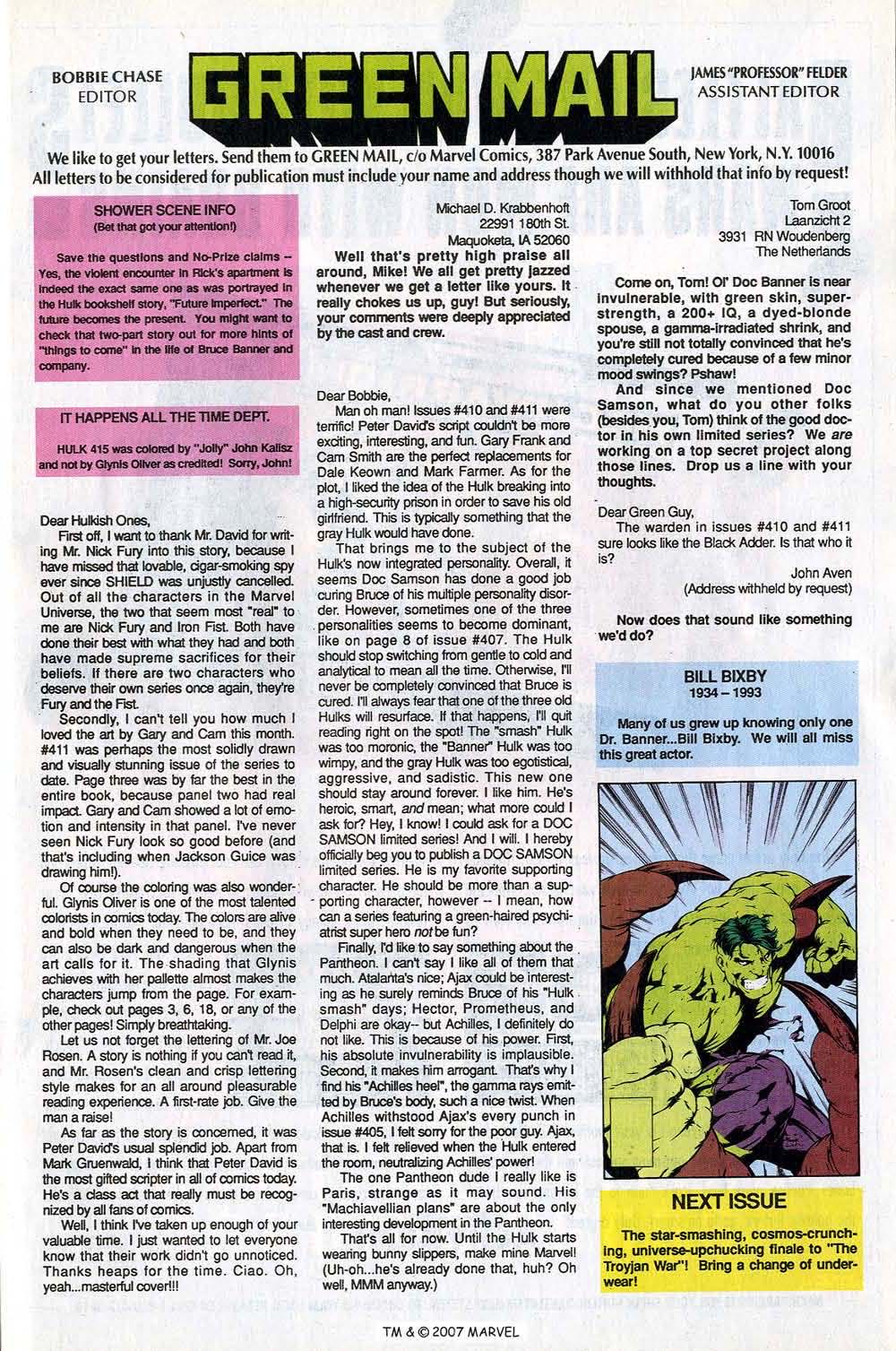 The Incredible Hulk (1962) - Marvel (415 - Mar 1994) comic book collectible [Barcode 75960602456841511] - Main Image 3