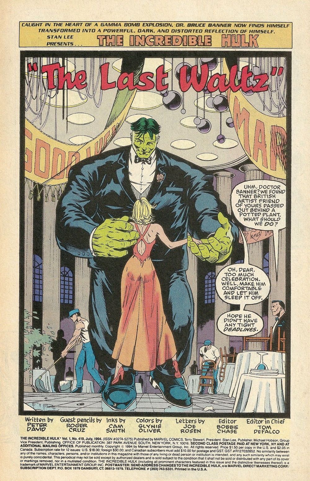 The Incredible Hulk - Marvel Comics (419 - Jul 1994) comic book collectible [Barcode 75960602456841911] - Main Image 3