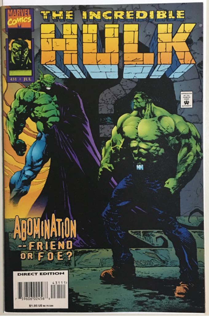 The Incredible Hulk - Marvel Comics (431 - Jul 1995) comic book collectible [Barcode 75960602456843111] - Main Image 1