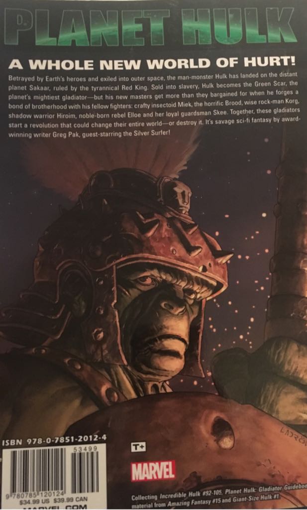 The Incredible Hulk: Planet Hulk - Marvel Comics (92-105 - 04/2008) comic book collectible [Barcode 978078512012453499] - Main Image 2