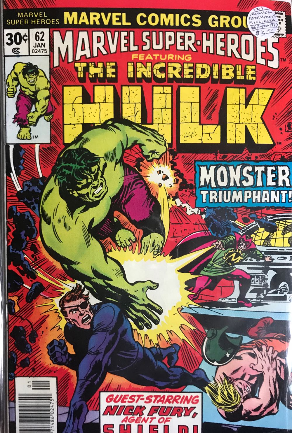 The Incredible Hulk  (62 - Jan 1976) comic book collectible [Barcode 071486024750] - Main Image 2