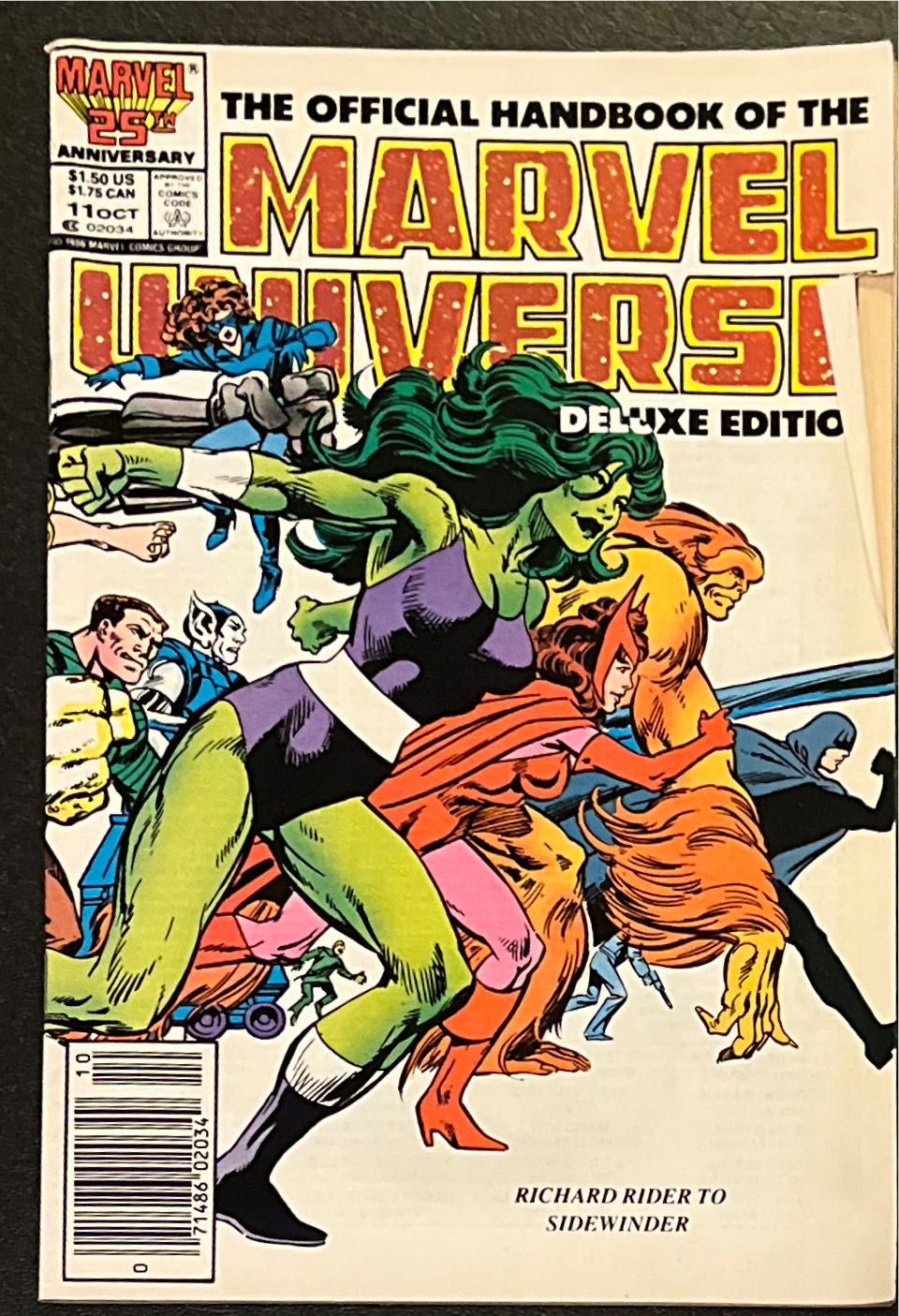 official handbook of the Marvel Universe, The  (11 - Oct 1986) comic book collectible [Barcode 759606056989] - Main Image 2