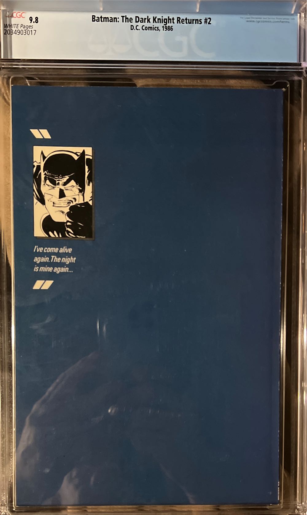 Batman: The Dark Knight Returns - DC (2 - Apr 1986) comic book collectible [Barcode 9780907610908] - Main Image 2