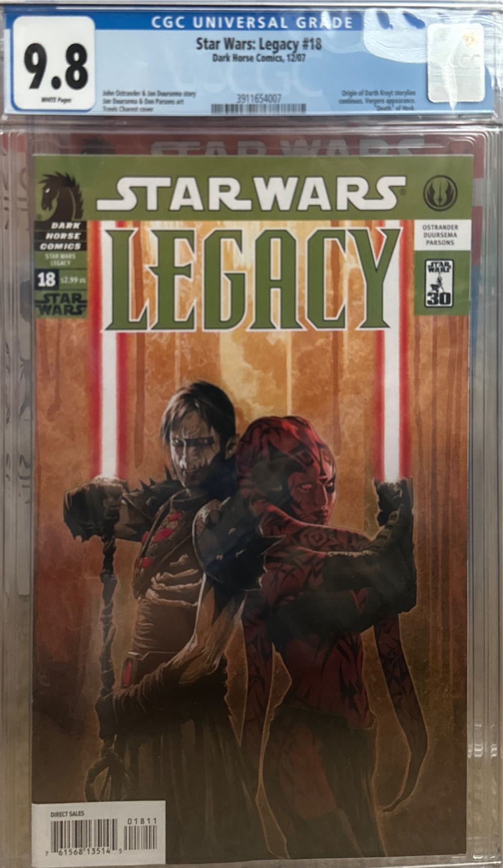Star Wars Legacy - Dark Horse (18 - Dec 2007) comic book collectible [Barcode 76156813514501811] - Main Image 2