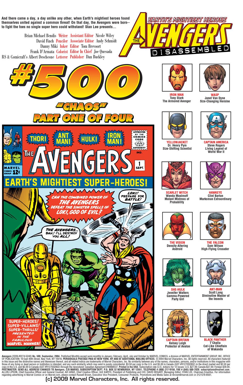 The Avengers - Marvel Comics (500 - Sep 2004) comic book collectible - Main Image 2