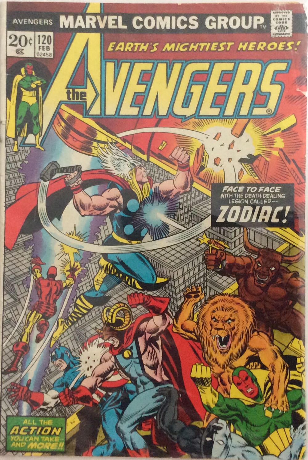 Avengers - Marvel (120 - Feb 1974) comic book collectible [Barcode 759606070152] - Main Image 2