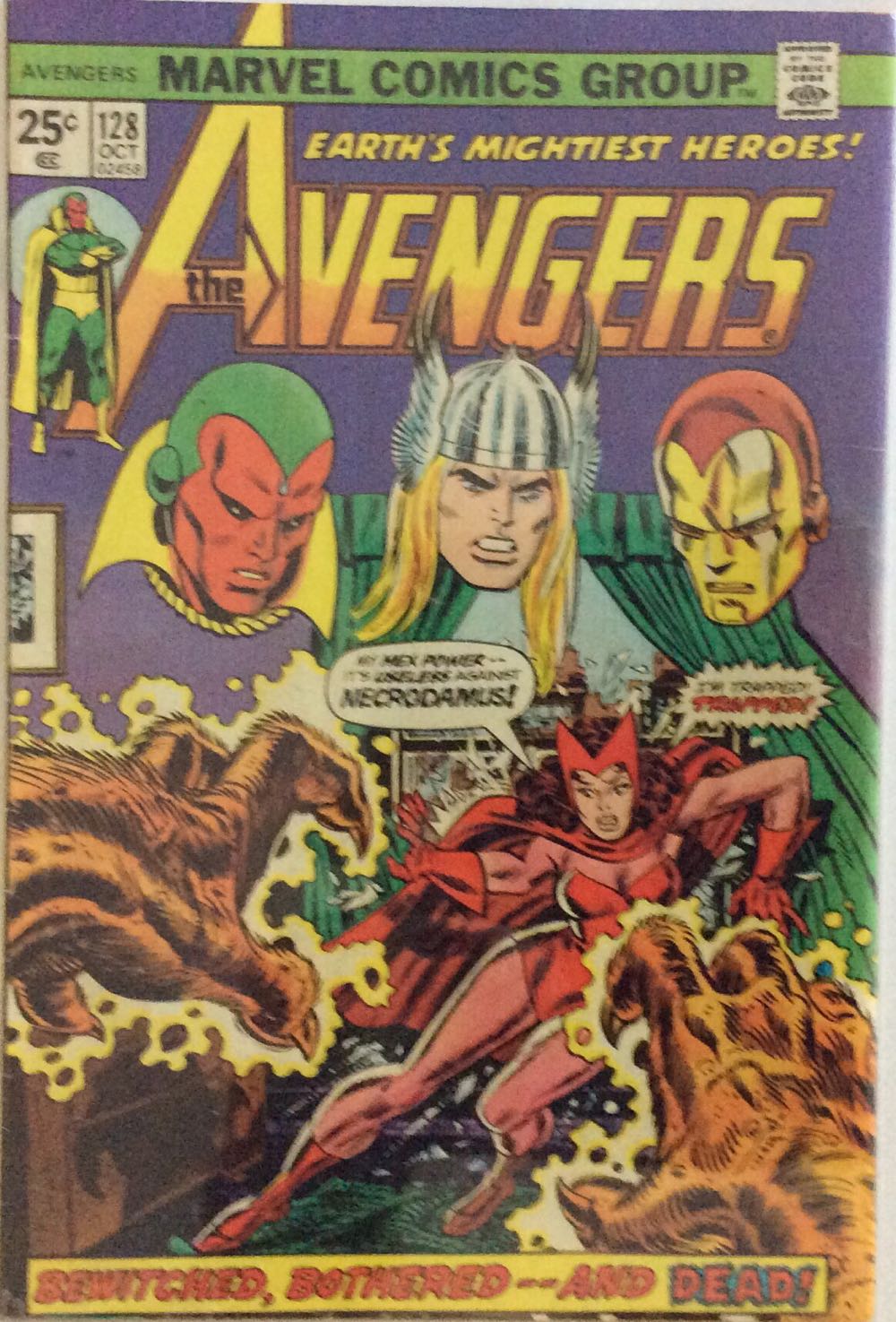 The Avengers - Marvel (128 - Oct 1974) comic book collectible [Barcode 759606070152] - Main Image 2