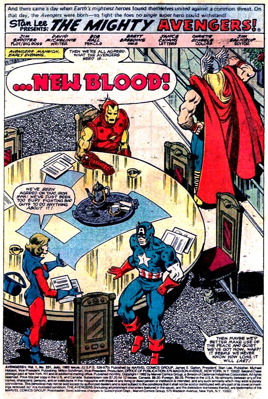 Avengers- The - Marvel Comics (221 - Jul 1982) comic book collectible [Barcode 759606070152] - Main Image 2