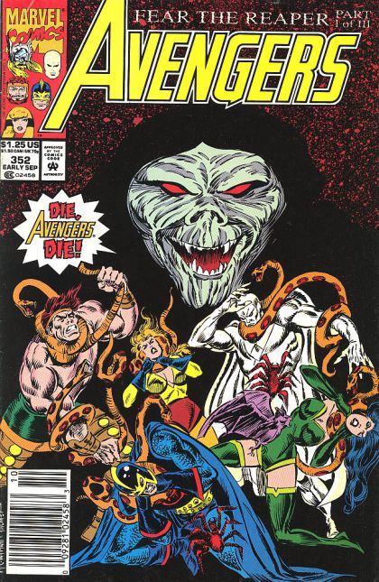 The Avengers - Marvel Comics (352 - Sep 1992) comic book collectible [Barcode 759606055470] - Main Image 1