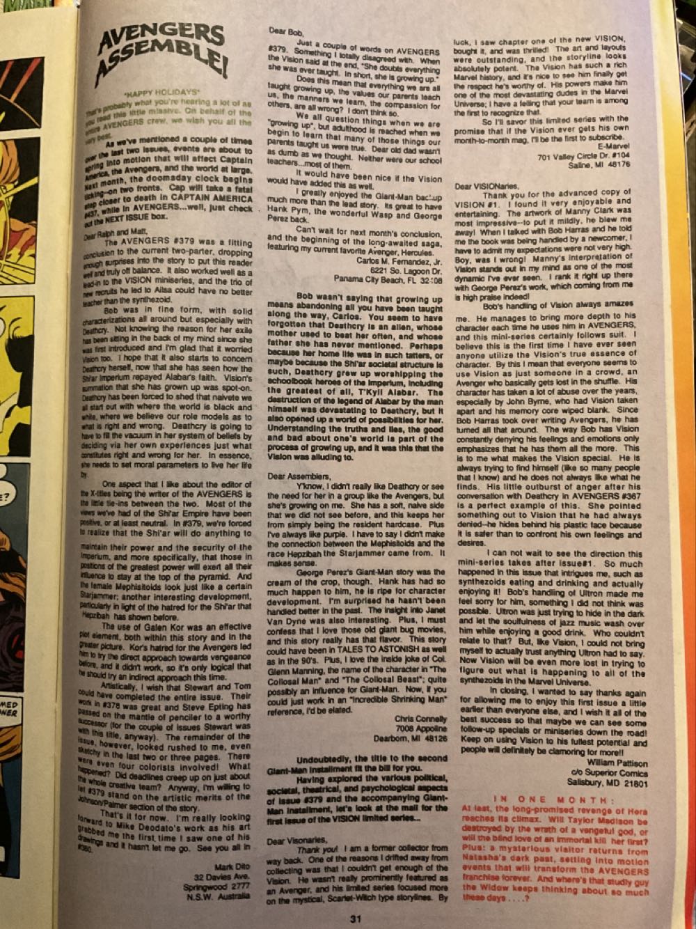 The Avengers - Marvel Comics (383 - Feb 1995) comic book collectible [Barcode 071486024583] - Main Image 2