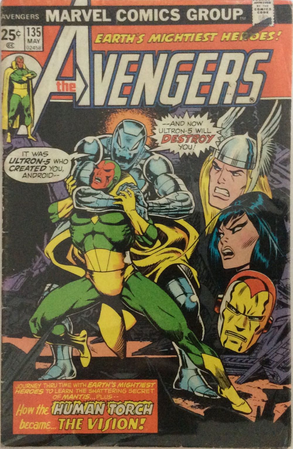 Earth’s Mightiest Heroes! The Avengers - Marvel Comics (135 - May 1975) comic book collectible - Main Image 2