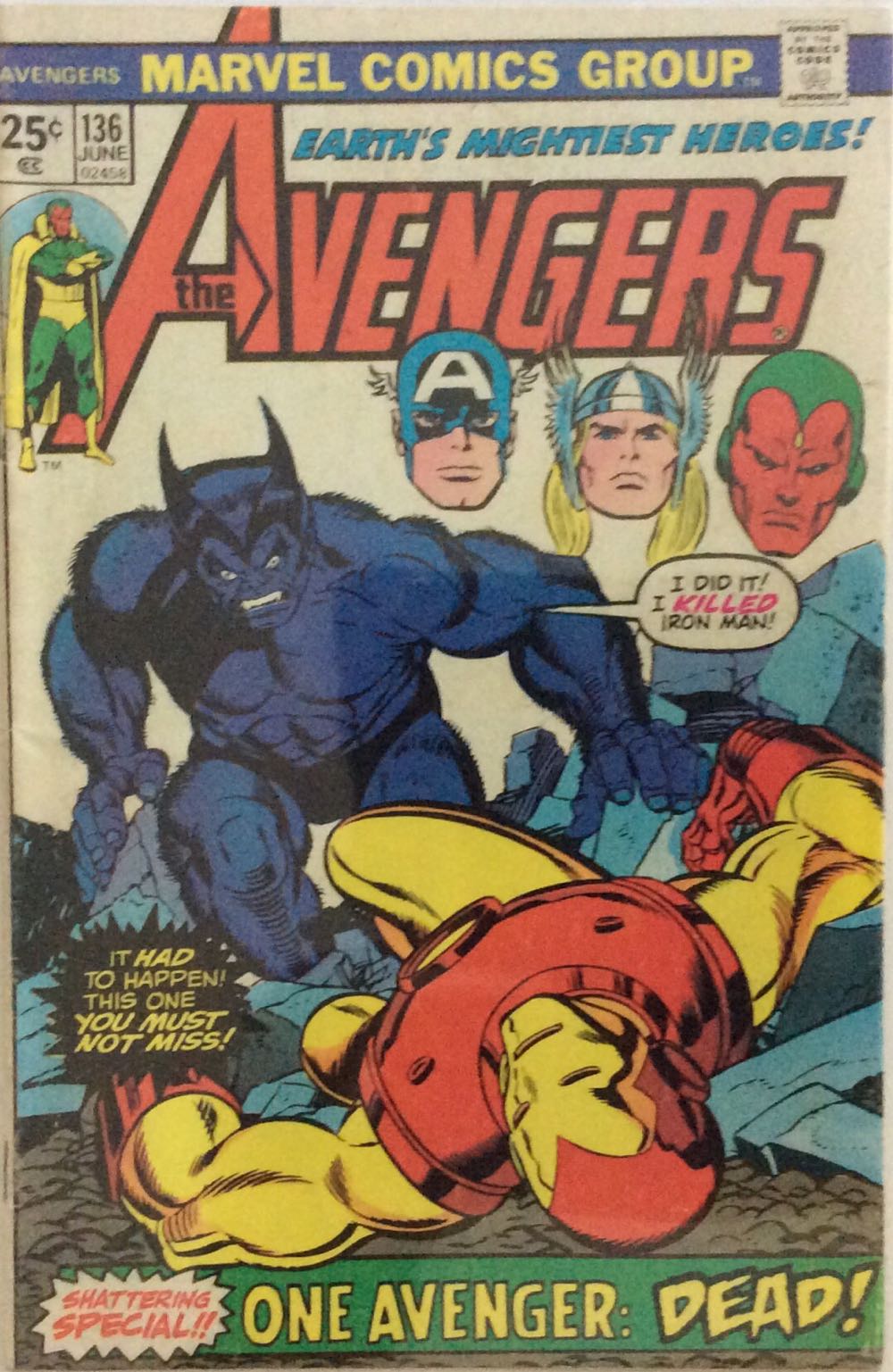 The Avengers - Marvel Comics (136 - Jun 1975) comic book collectible [Barcode 071486024583] - Main Image 2