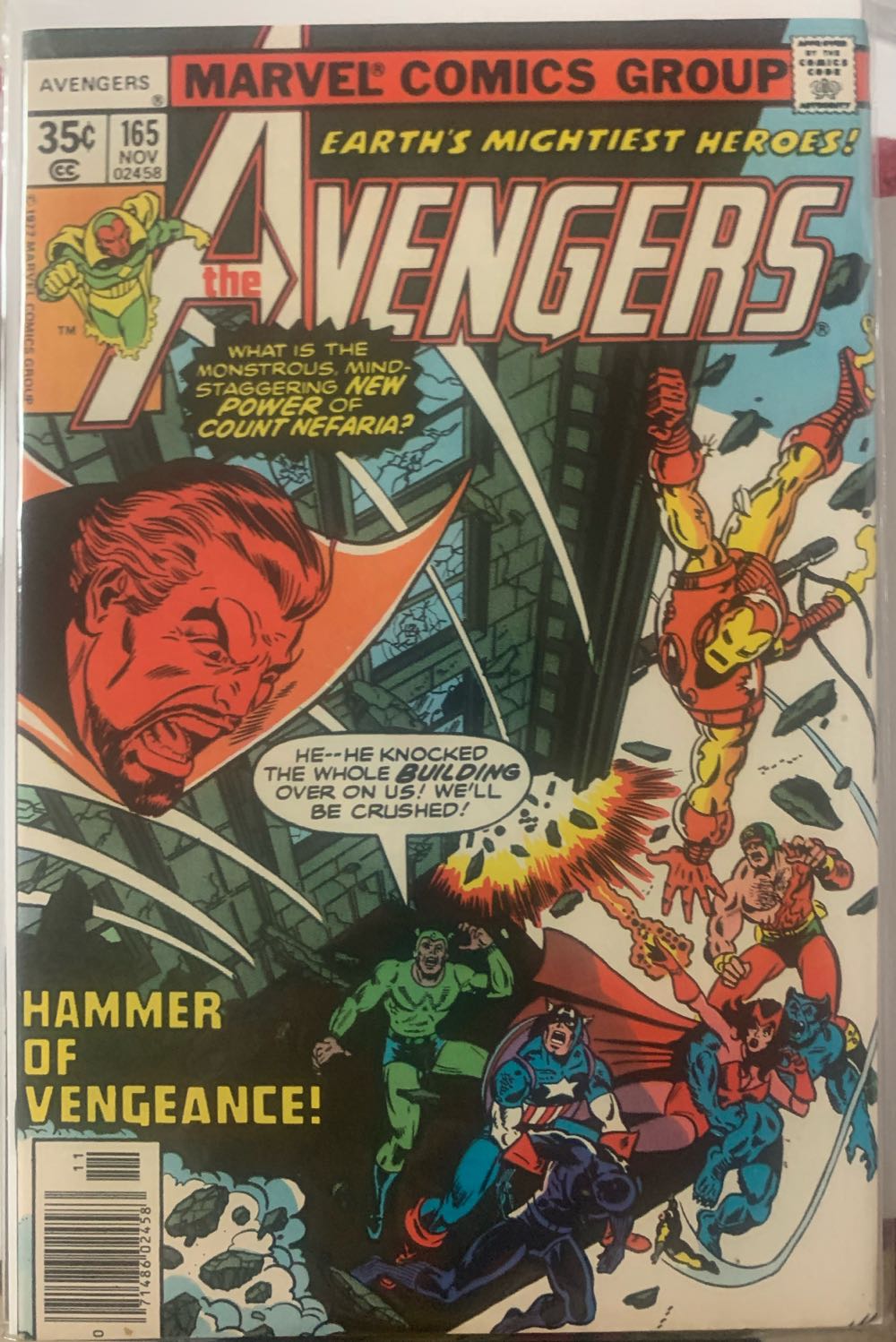 The Avengers - Marvel Comcs (165 - Oct 1977) comic book collectible [Barcode 071486024583] - Main Image 2