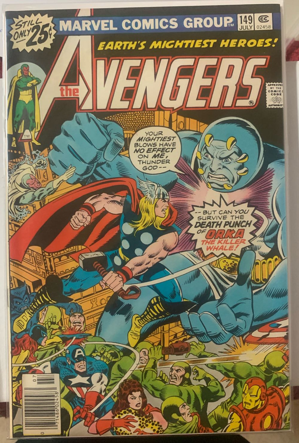 Avengers - Marvel Comics Group (149 - Jul 1976) comic book collectible [Barcode 071486024583] - Main Image 2