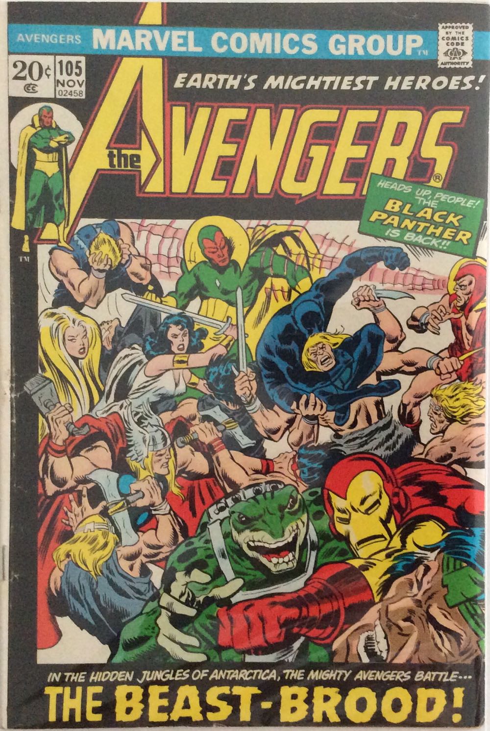 The Avengers - Marvel Comics (105 - Nov 1972) comic book collectible - Main Image 2