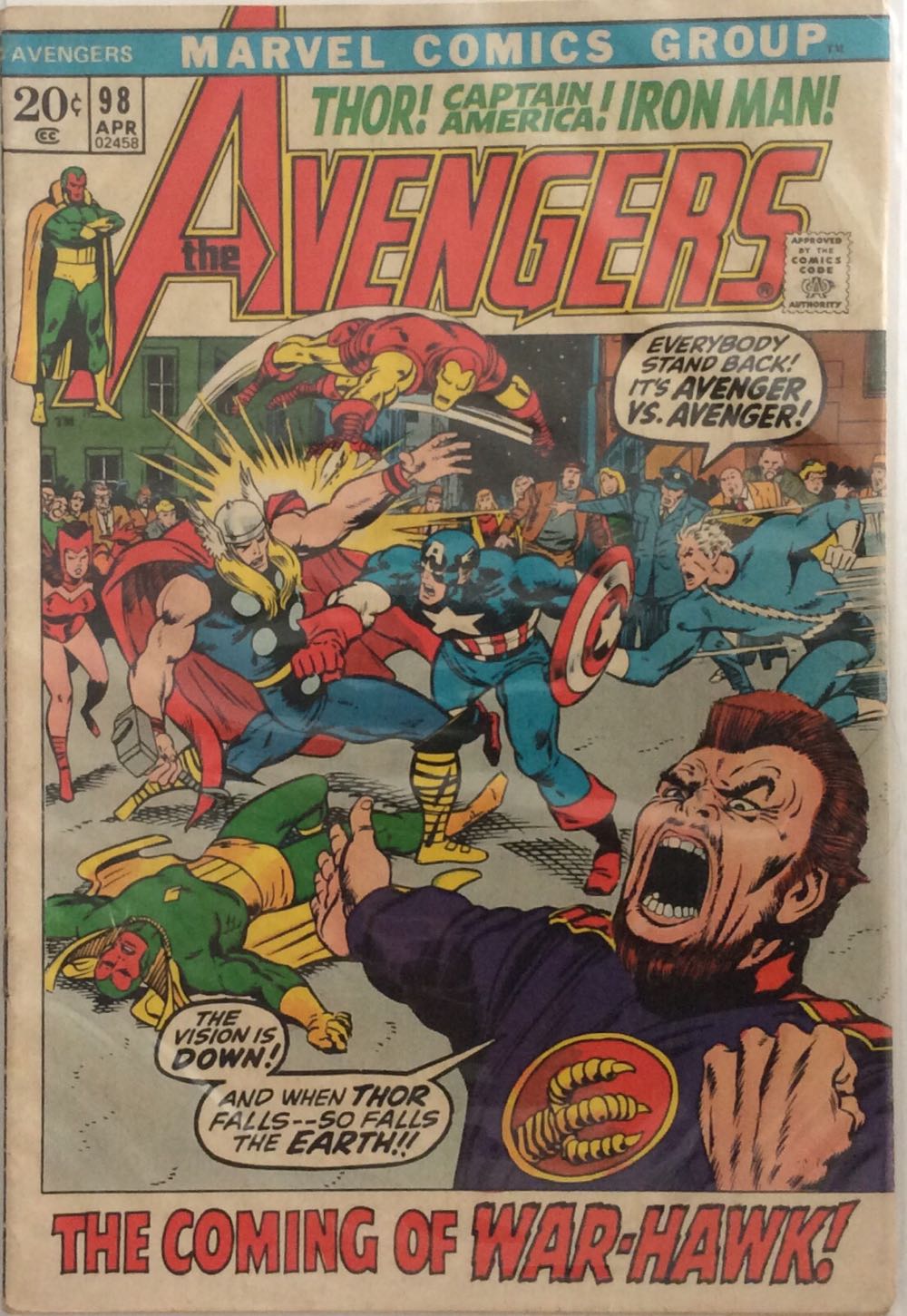Avengers, The - Marvel Comcs (98 - Apr 1972) comic book collectible - Main Image 3