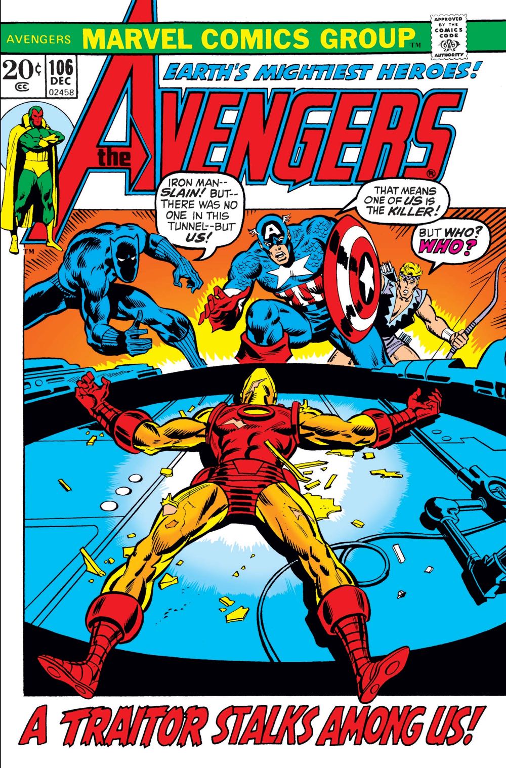 The Avengers - Marvel Comics (106 - 12/1972) comic book collectible - Main Image 3