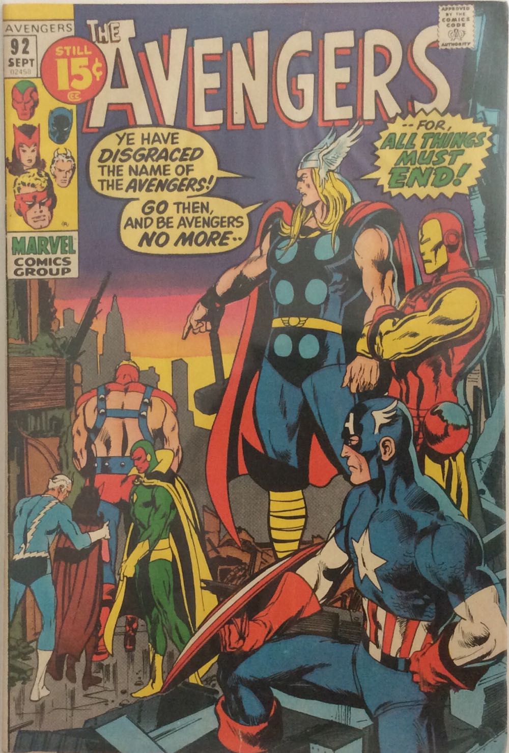 Avengers - Marvel Comics Group (92 - Sep 1971) comic book collectible - Main Image 2