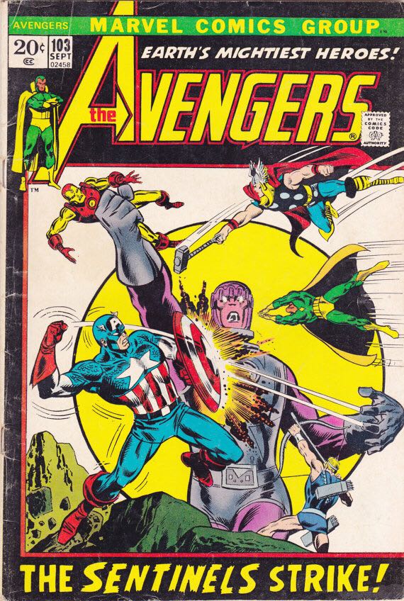 The Avengers - Marvel Comcs (103 - Sep 1972) comic book collectible [Barcode 759606024582] - Main Image 1