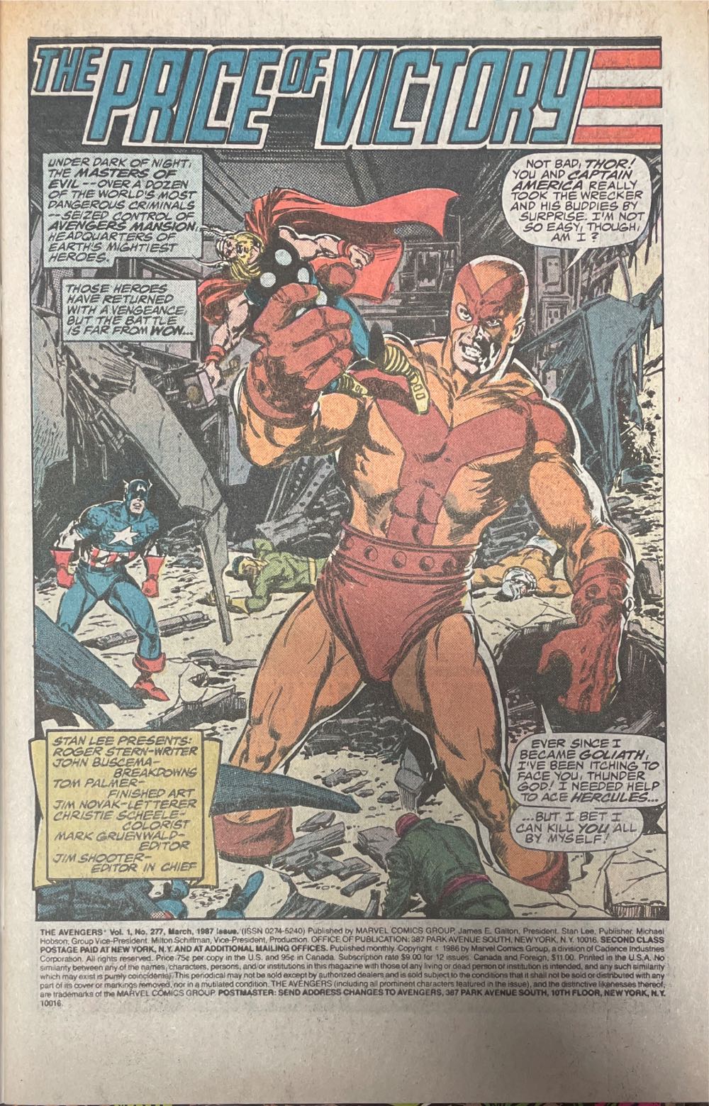 The Avengers - Marvel Comcs (277 - Mar 1987) comic book collectible - Main Image 2