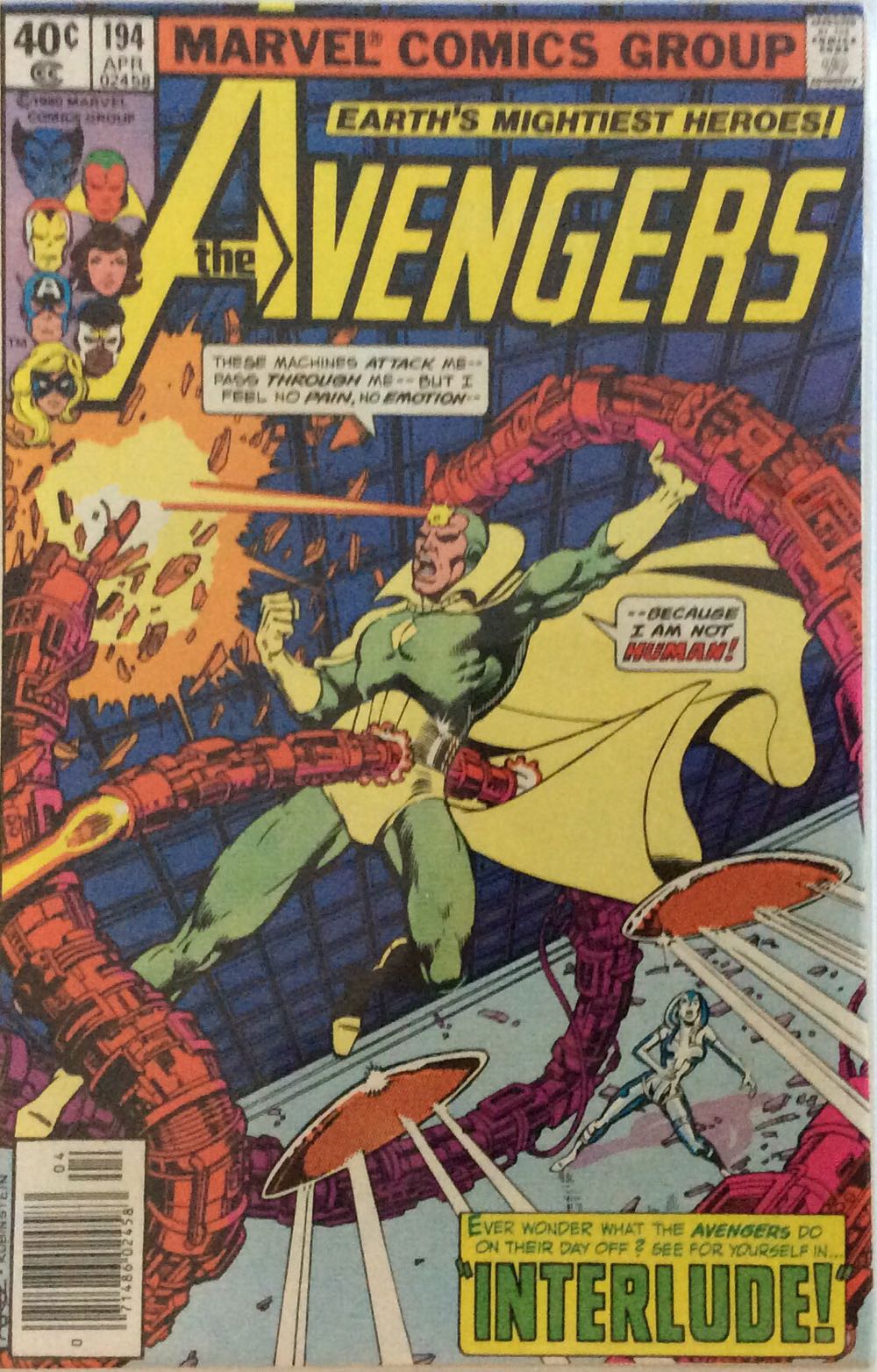 The Avengers - Marvel Comics (194 - 04/1980) comic book collectible - Main Image 2