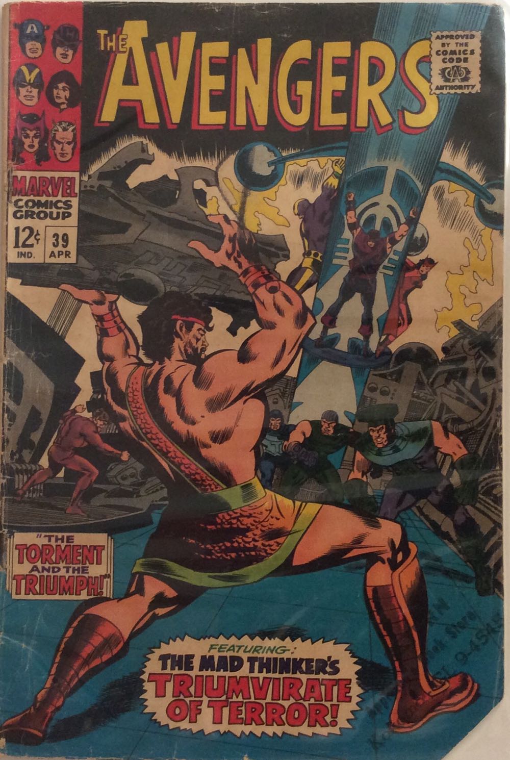 The Avengers - Marvel Comics (39 - Apr 1967) comic book collectible - Main Image 2