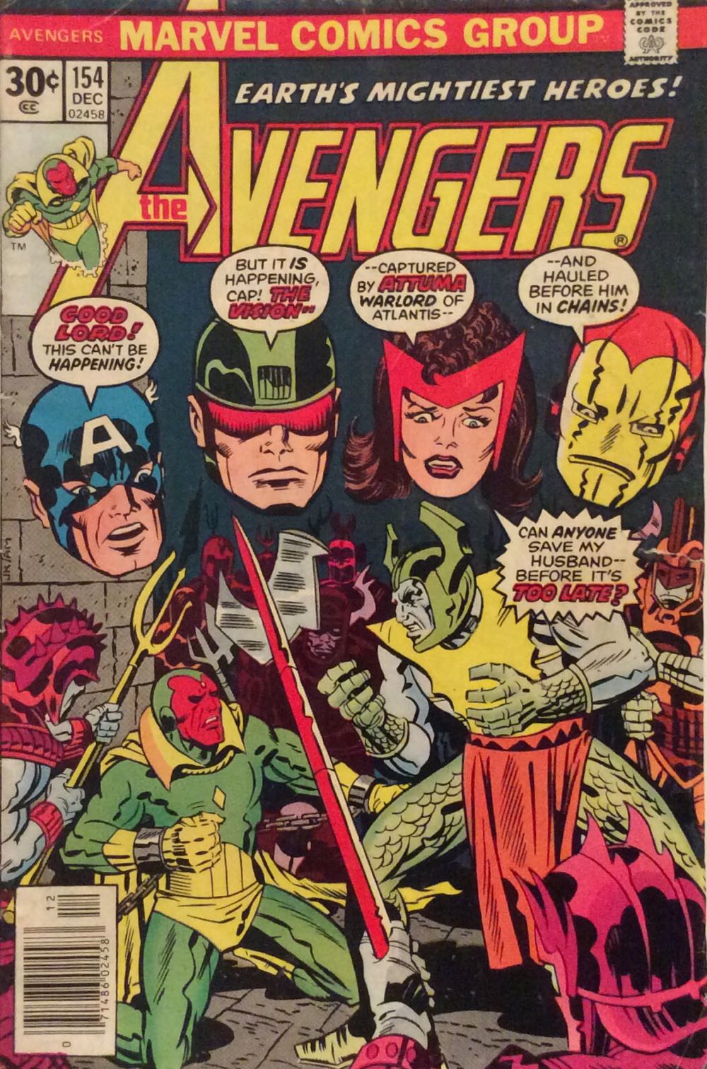 The Avengers - Marvel Comics Group (154 - 12/1976) comic book collectible - Main Image 2