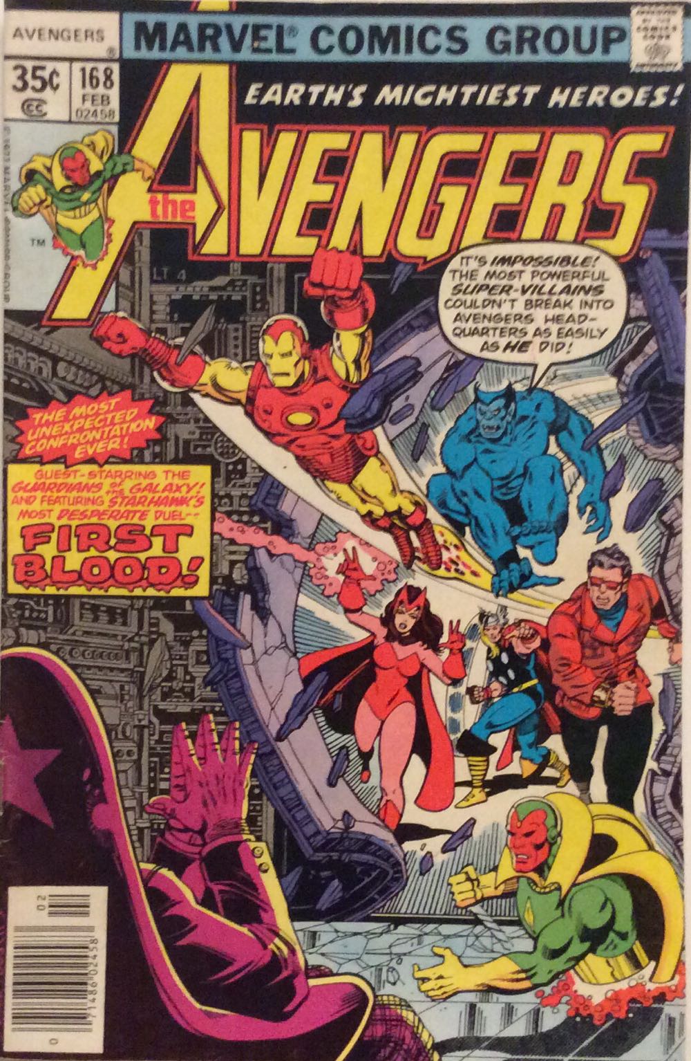Avengers V1 #168 - Marvel Comics (168 - Feb 1978) comic book collectible - Main Image 2