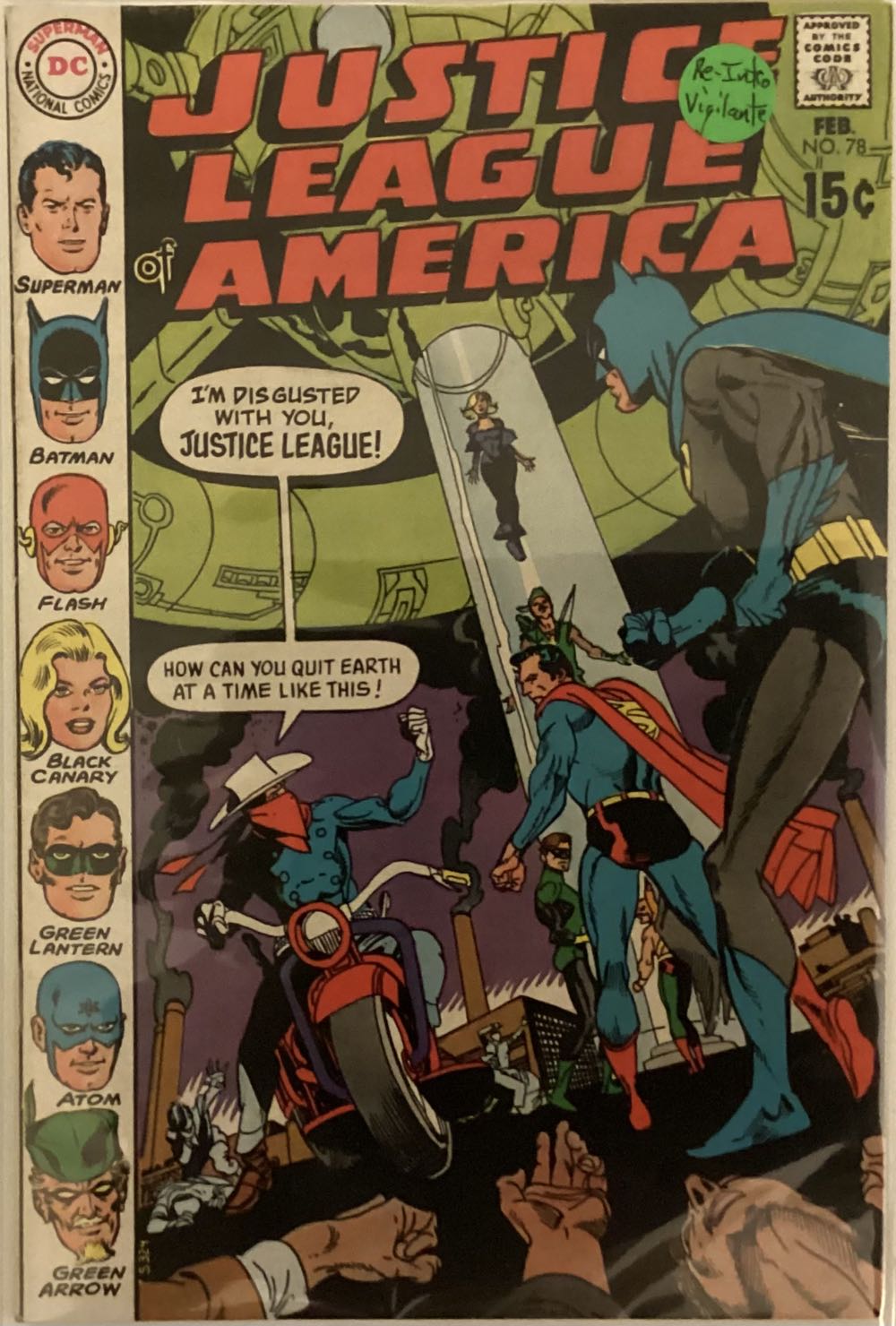 Justice League of America (1960) - DC Comics (78 - Feb 1970) comic book collectible [Barcode 8284455] - Main Image 2