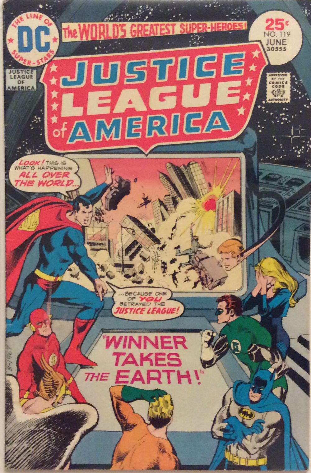 Justice League of America (1960) - DC Comics (119 - Jun 1975) comic book collectible - Main Image 3