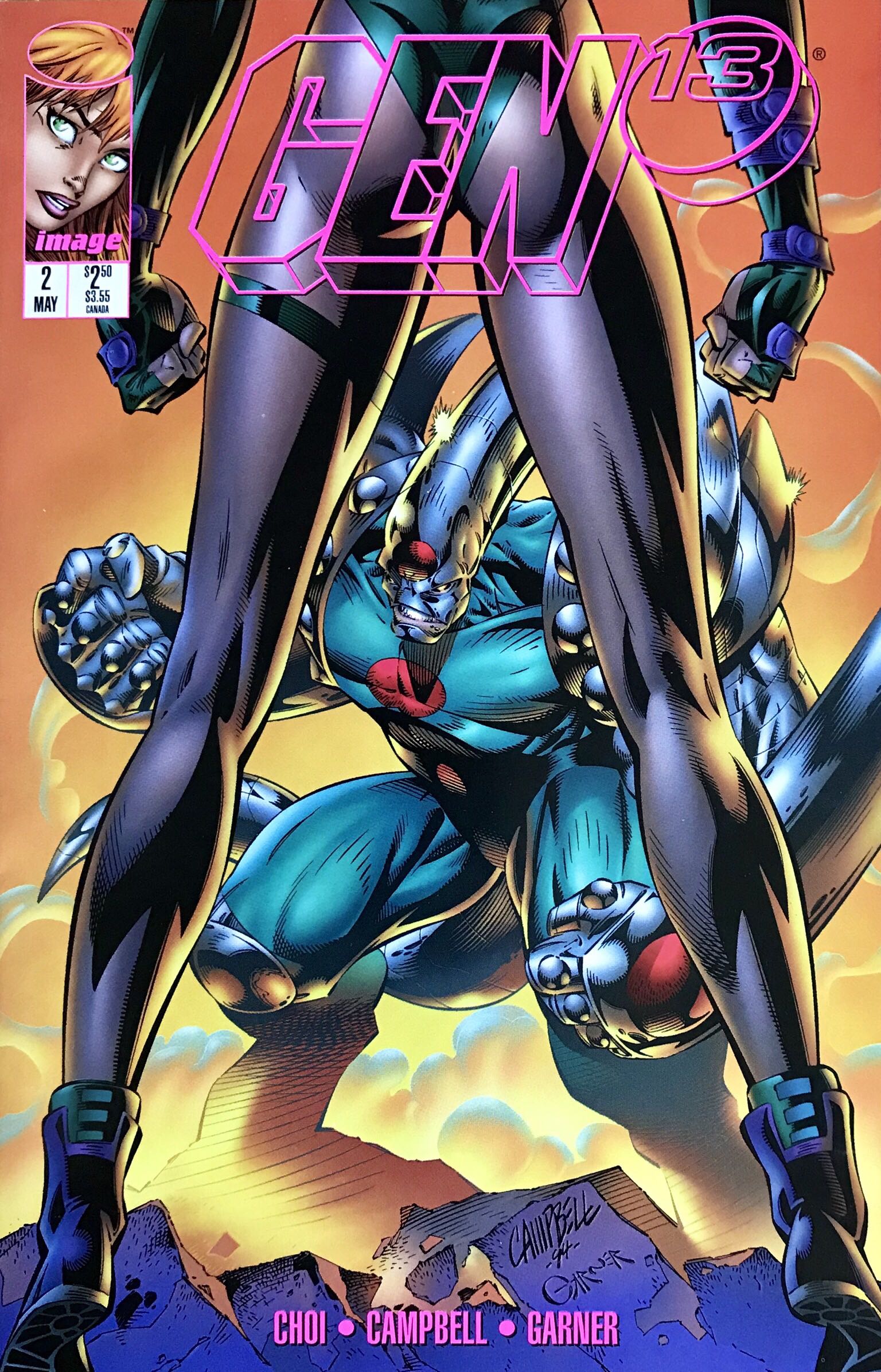 Gen 13 - Image Comics (2 - May 1995) comic book collectible [Barcode 07098933323941] - Main Image 2