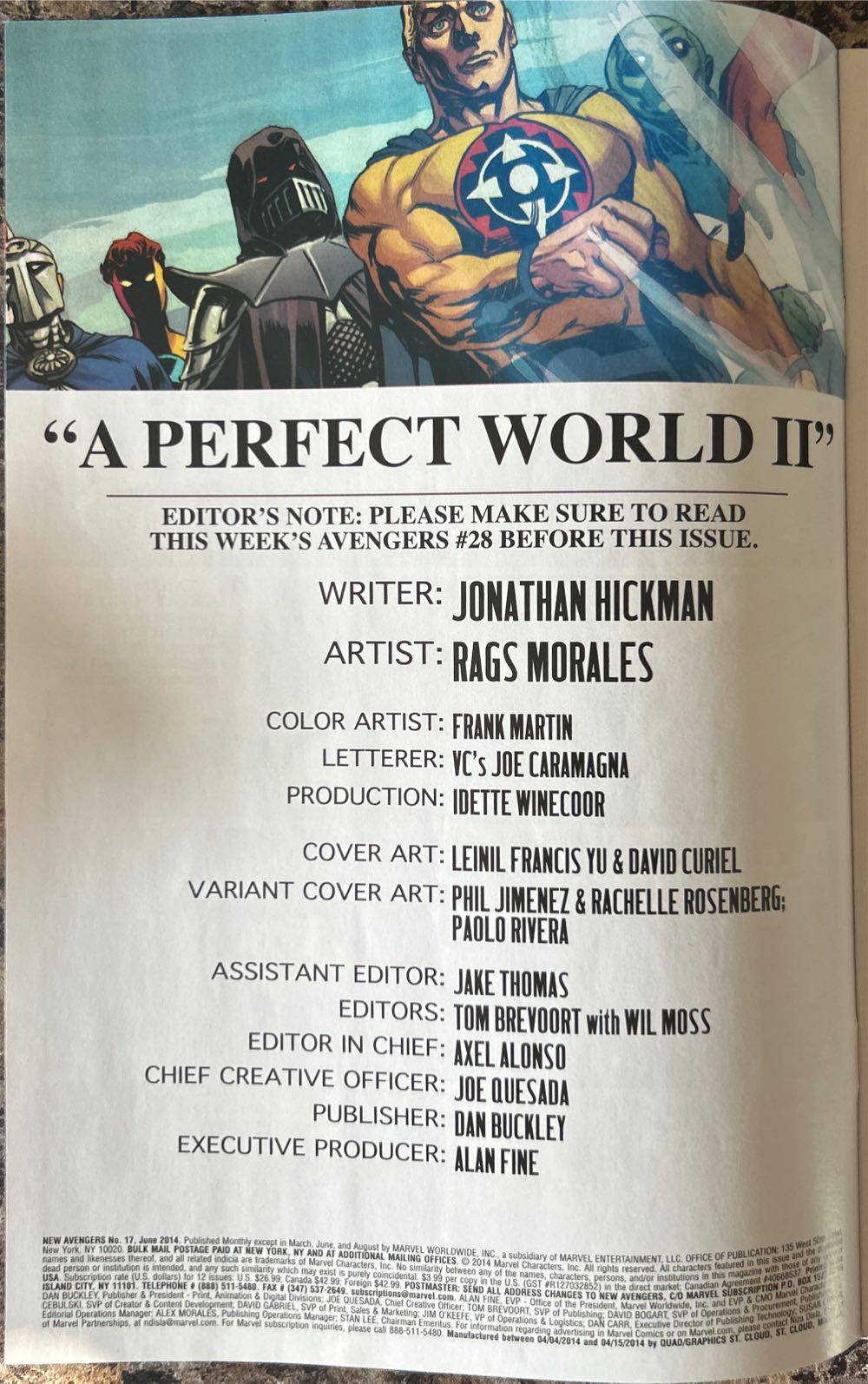 New Avengers - Marvel Comics (17 - Jun 2014) comic book collectible [Barcode 75960607910001711] - Main Image 3