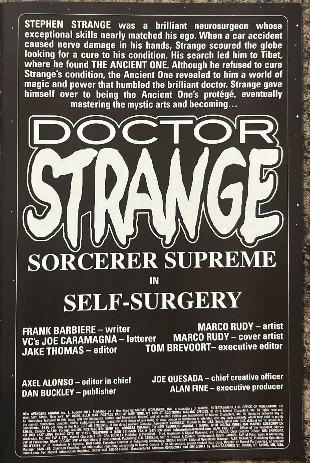 New Avengers Annual - Marvel Comics (1 - Aug 2014) comic book collectible [Barcode 75960608072400111] - Main Image 3