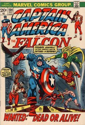 Captain America And The Falcon - Marvel Comics Group (154 - Oct 1972) comic book collectible [Barcode 759606055111] - Main Image 1