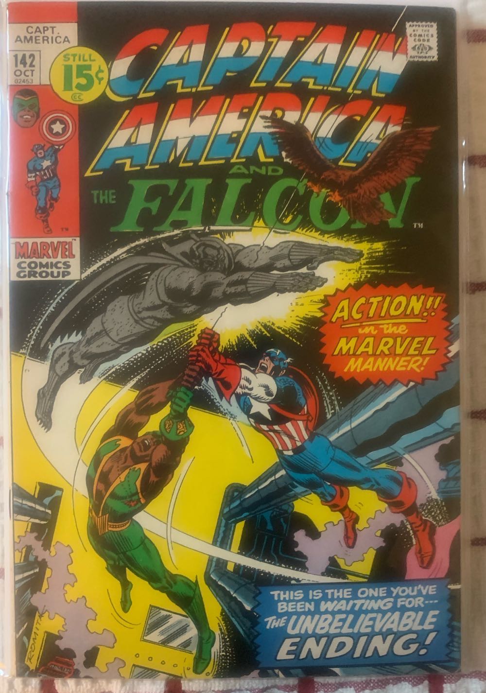 Captain America And The Falcon - Marvel Comics Group (142 - Oct 1971) comic book collectible [Barcode 75960605511101311] - Main Image 3
