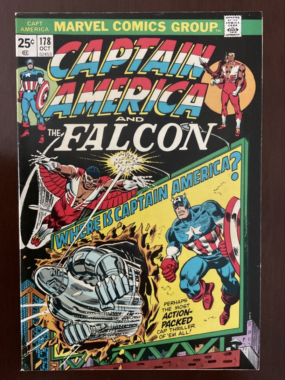If The Falcon Should Fall--! - Marvel Comics Group (178 - Oct 1974) comic book collectible [Barcode 75960605511101311] - Main Image 2