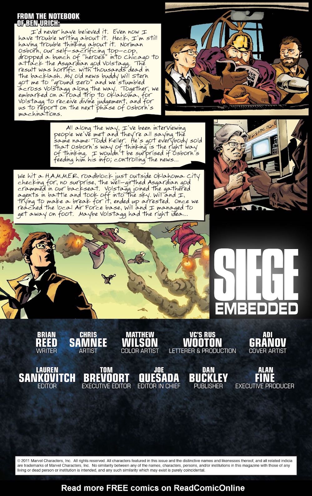 Siege: Embedded - Marvel Comics (3 - May 2010) comic book collectible [Barcode 75960607144900311] - Main Image 2